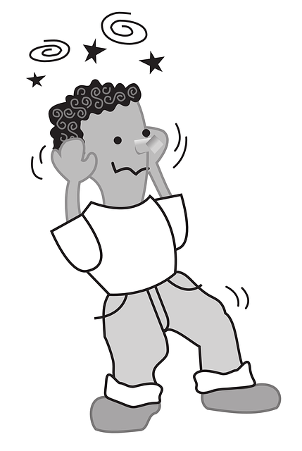 Dessin de quelque ayant le vertige