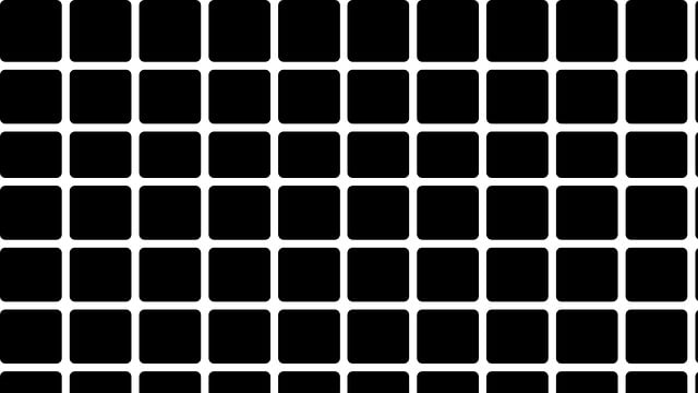 Illusion d'optique : une grille de carreau convaint le cerveau qu'il y a des points dans les joints.