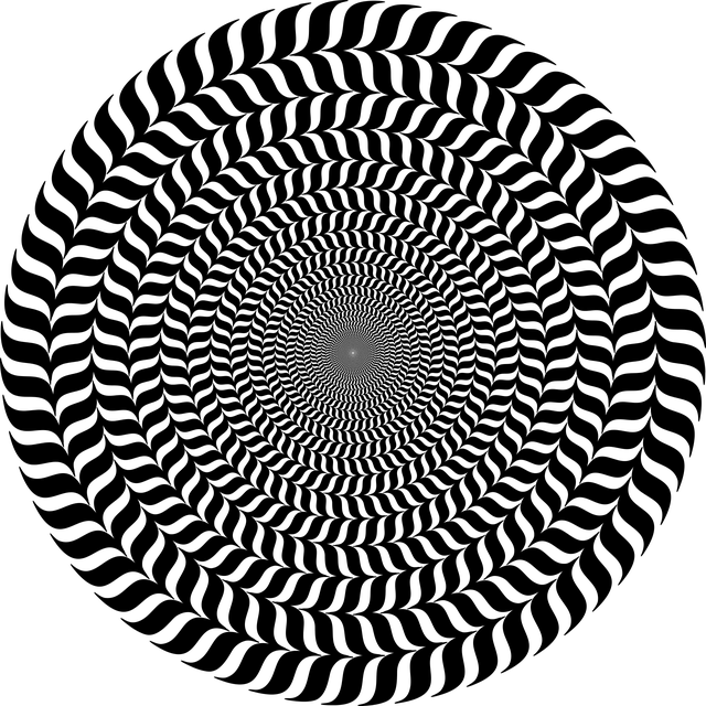 Spirale stylisée qui donne l'impression de bouger